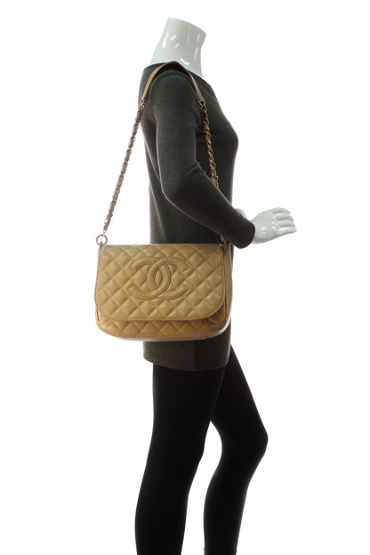 Timeless CC Flap Shoulder Bag - Beige Caviar - image 2