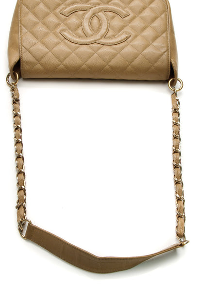 Timeless CC Flap Shoulder Bag - Beige Caviar - image 7