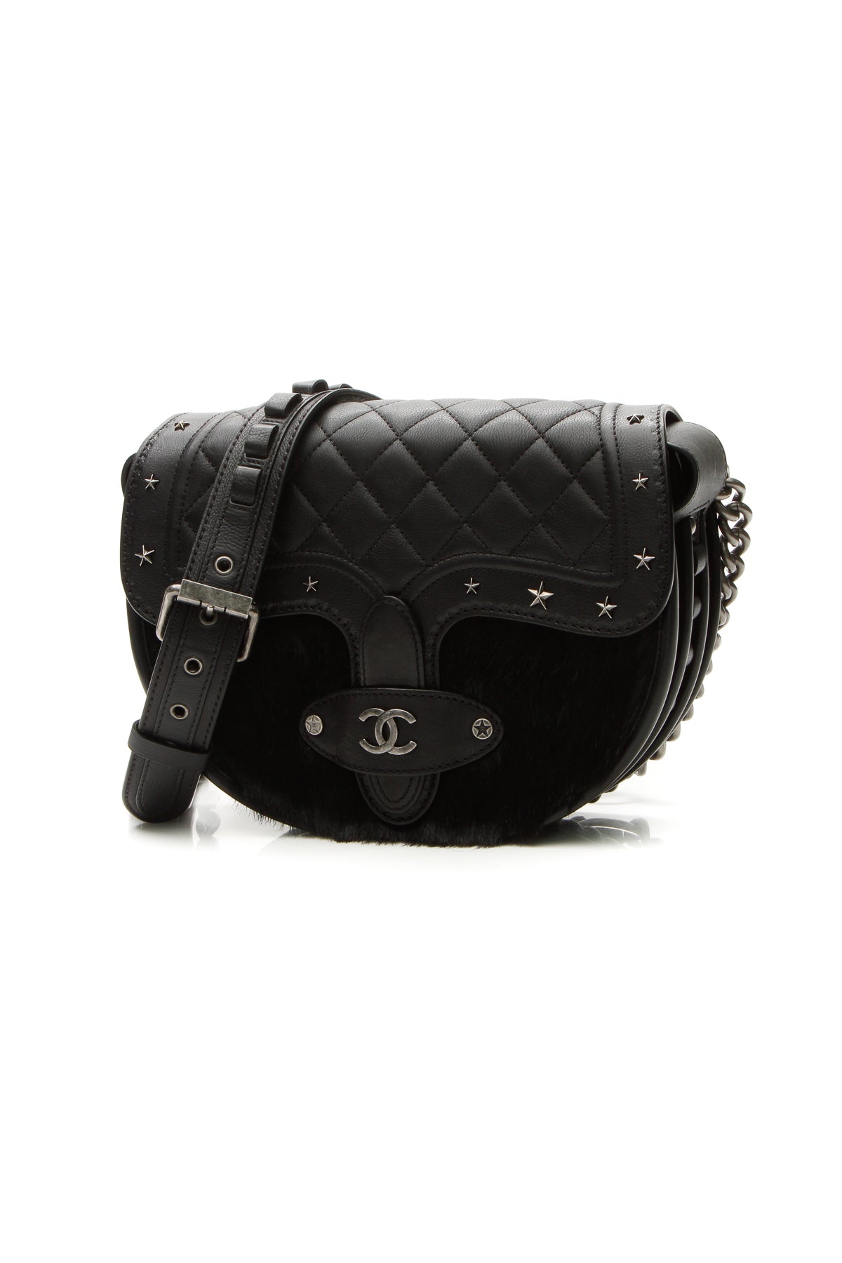 Paris-Dallas Saddle Messenger Bag - Black - image 1