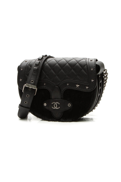Paris-Dallas Saddle Messenger Bag - Black - image 1