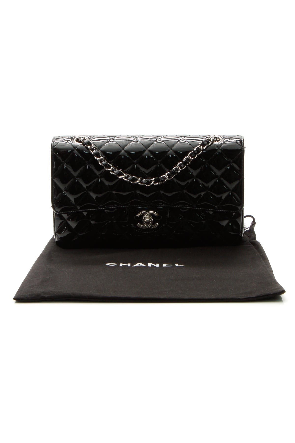 Classic Medium Double Flap Bag - Black - image 9