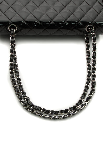 Classic Medium Double Flap Bag - Black - image 5