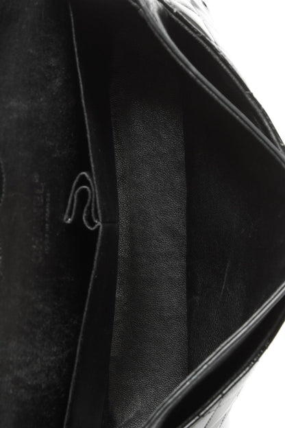 Classic Medium Double Flap Bag - Black - image 7