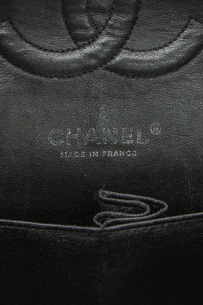 Classic Medium Double Flap Bag - Black - image 8