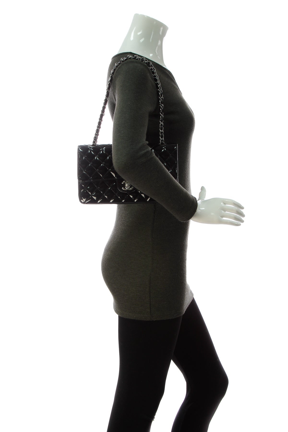 Classic Medium Double Flap Bag - Black - image 2