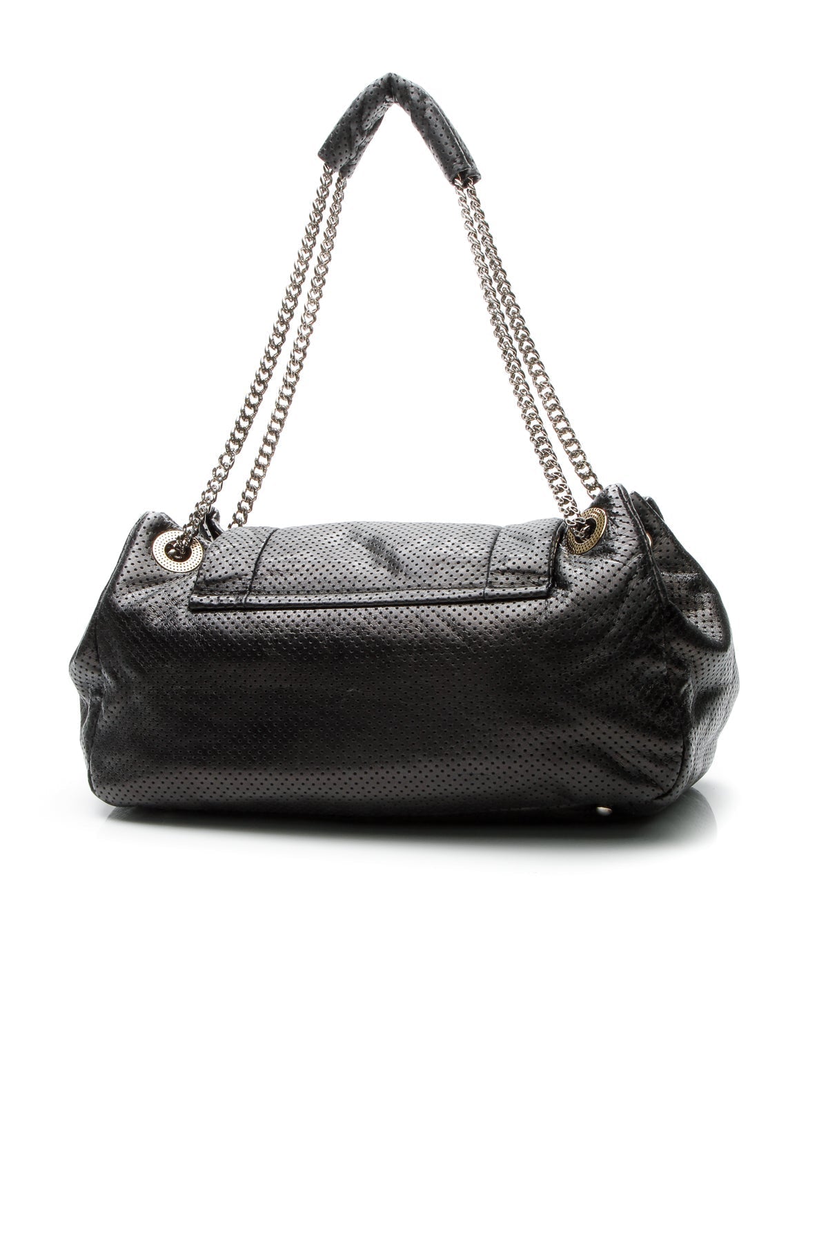 Perforated Accordion Large Flap Bag - Black - image 3