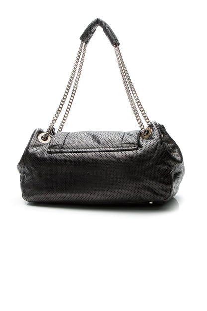 Perforated Accordion Large Flap Bag - Black - image 3