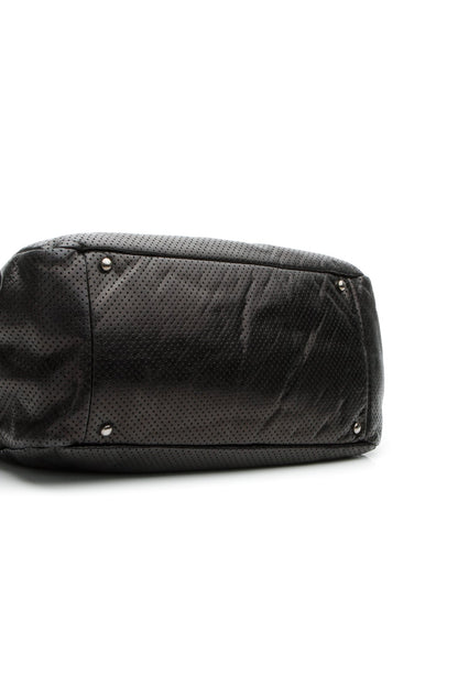 Perforated Accordion Large Flap Bag - Black - image 4