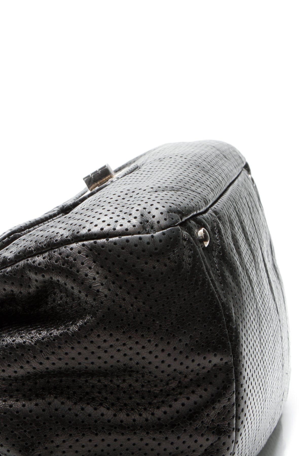 Perforated Accordion Large Flap Bag - Black - image 5