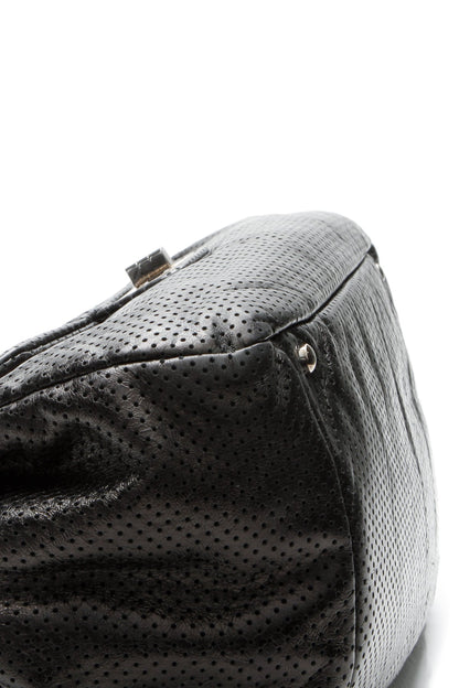 Perforated Accordion Large Flap Bag - Black - image 5