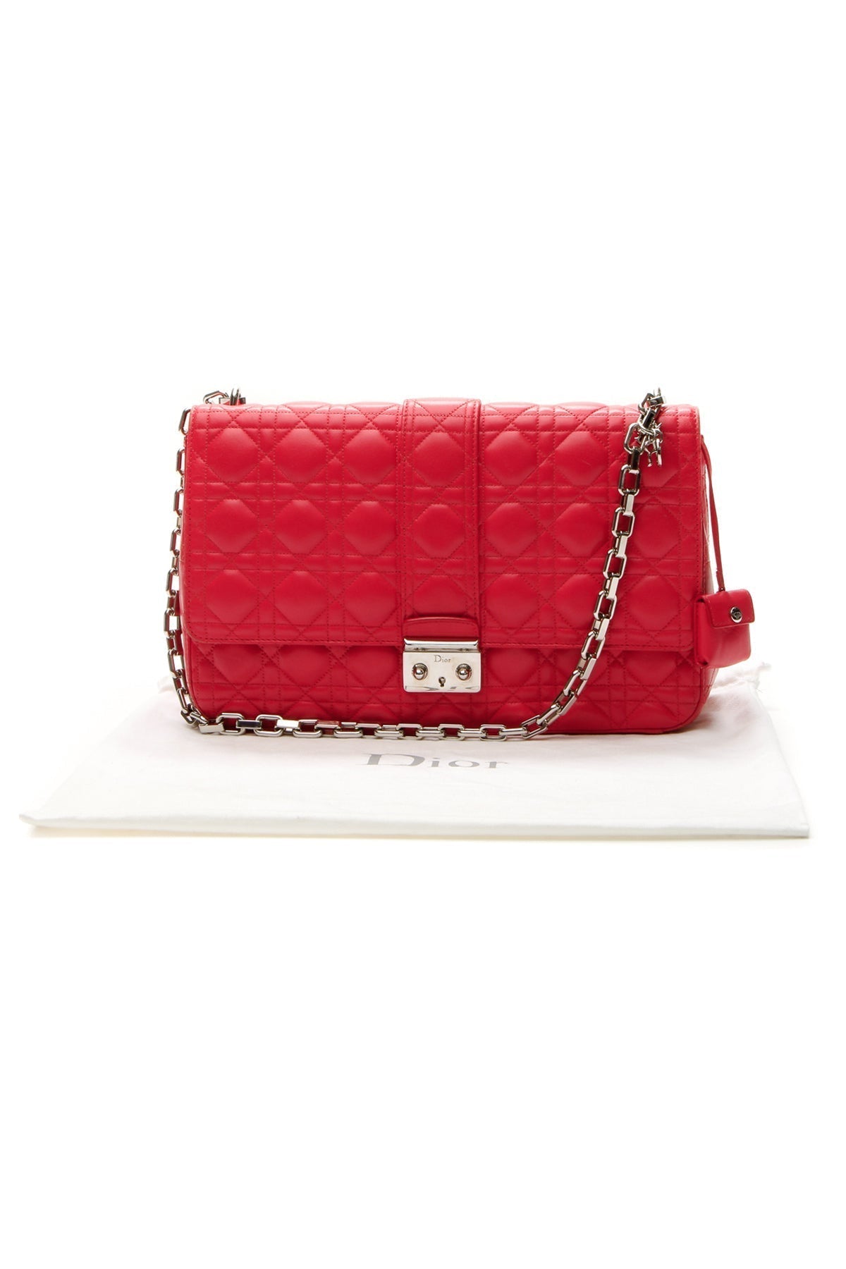 Cannage Miss Dior Large Flap Bag - Dark Pink - image 13
