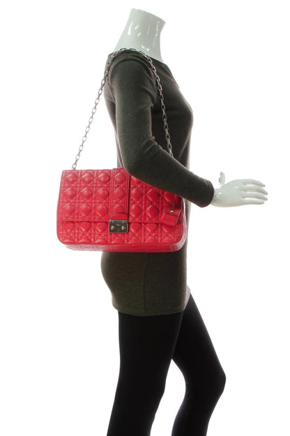 Cannage Miss Dior Large Flap Bag - Dark Pink - image 2