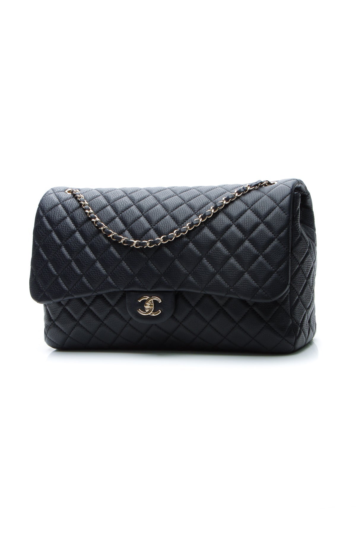 Quilted Airline XXL Single Flap Bag - Navy - image 1