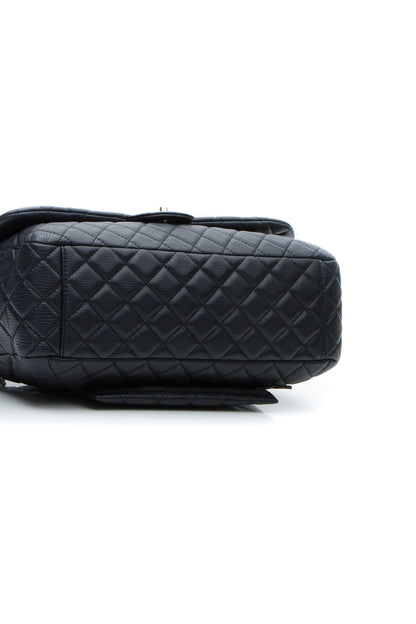 Quilted Airline XXL Single Flap Bag - Navy - image 4