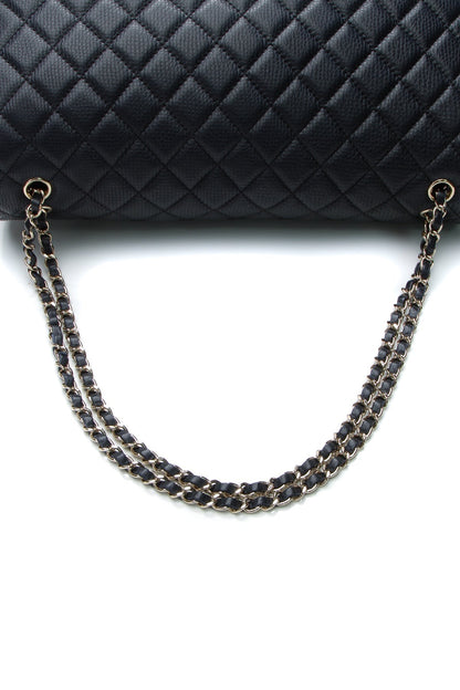 Quilted Airline XXL Single Flap Bag - Navy - image 5
