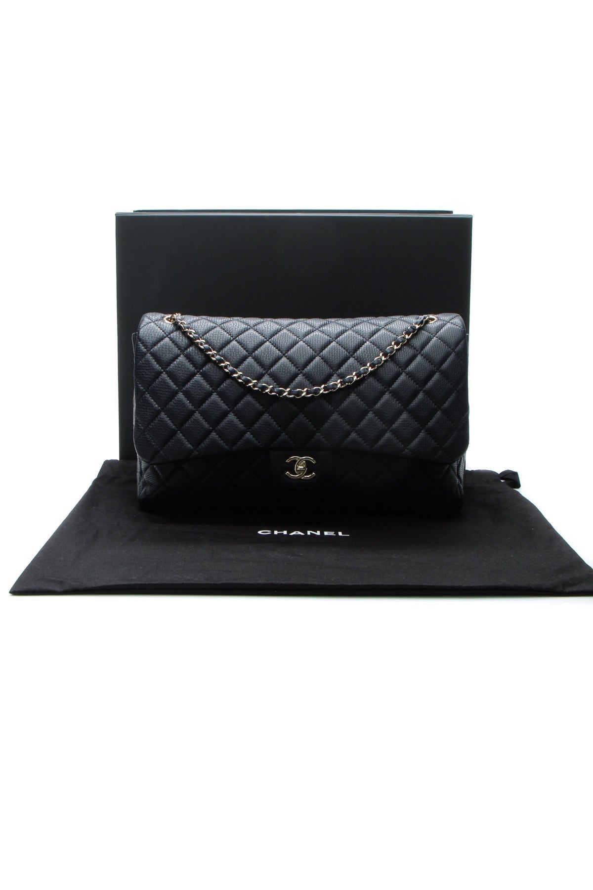 Quilted Airline XXL Single Flap Bag - Navy - image 11