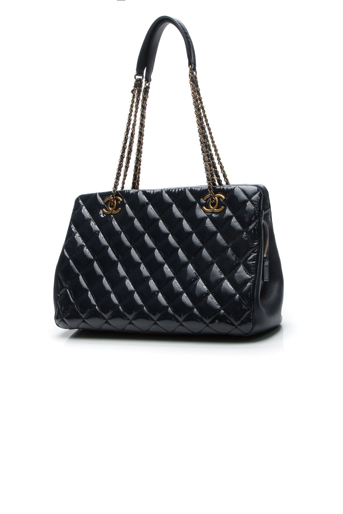 Quilted Small CC Eyelet Tote Bag - Blue - image 1