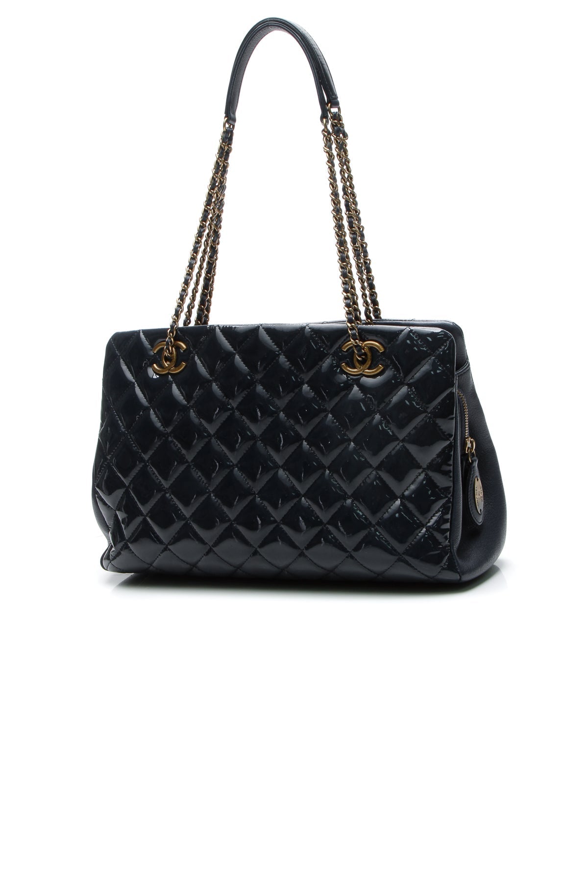 Quilted Small CC Eyelet Tote Bag - Blue - image 3