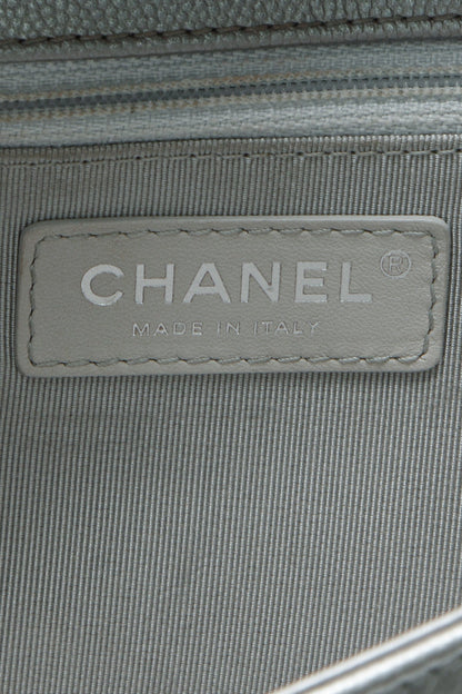 Chanel Chevron New Medium Boy Bag - Metallic Silver - photo 9