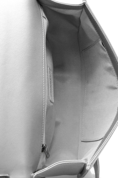 Chanel Chevron New Medium Boy Bag - Metallic Silver - photo 8