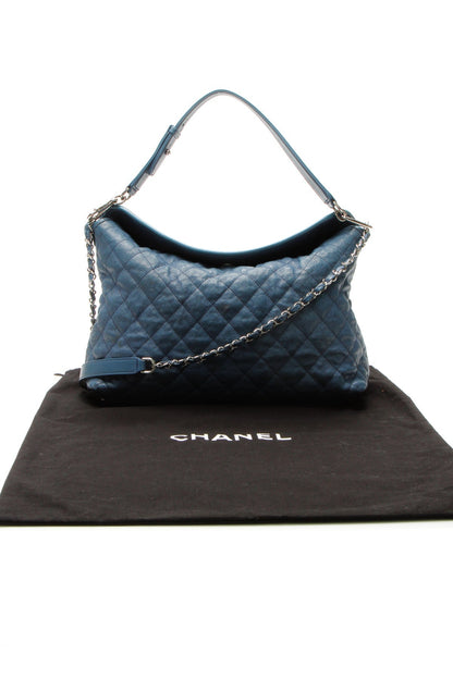 Quilted French Riviera Hobo Bag - Blue - image 13