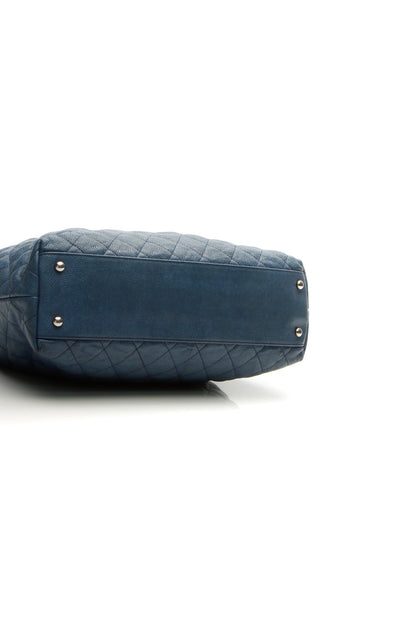 Quilted French Riviera Hobo Bag - Blue - image 4