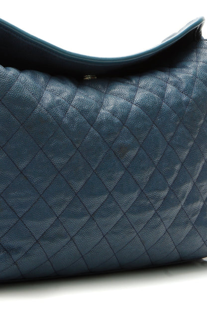 Quilted French Riviera Hobo Bag - Blue - image 8