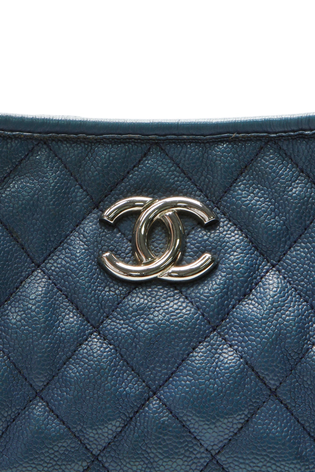 Quilted French Riviera Hobo Bag - Blue - image 9