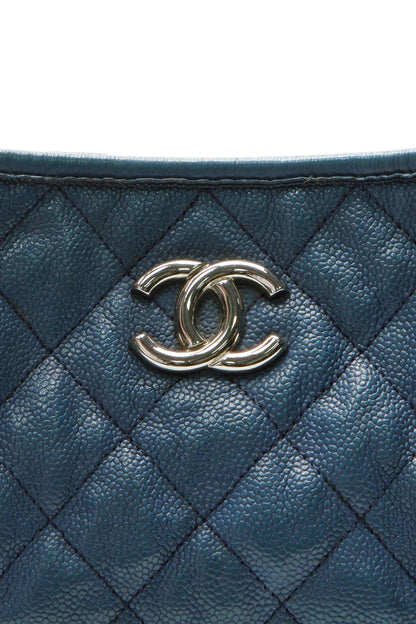 Quilted French Riviera Hobo Bag - Blue - image 9