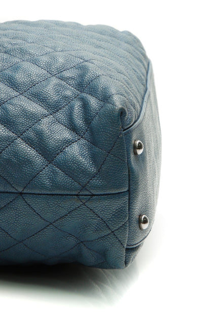 Quilted French Riviera Hobo Bag - Blue - image 6
