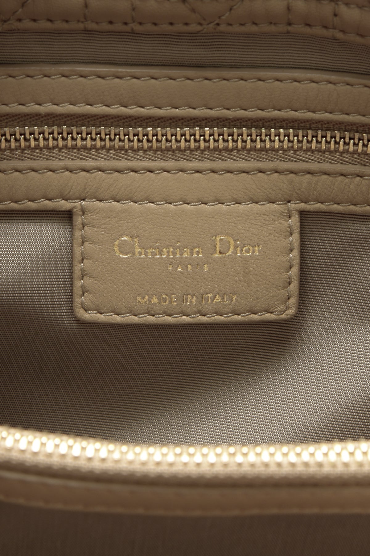Cannage Large Shopping Tote Bag - Beige - image 12