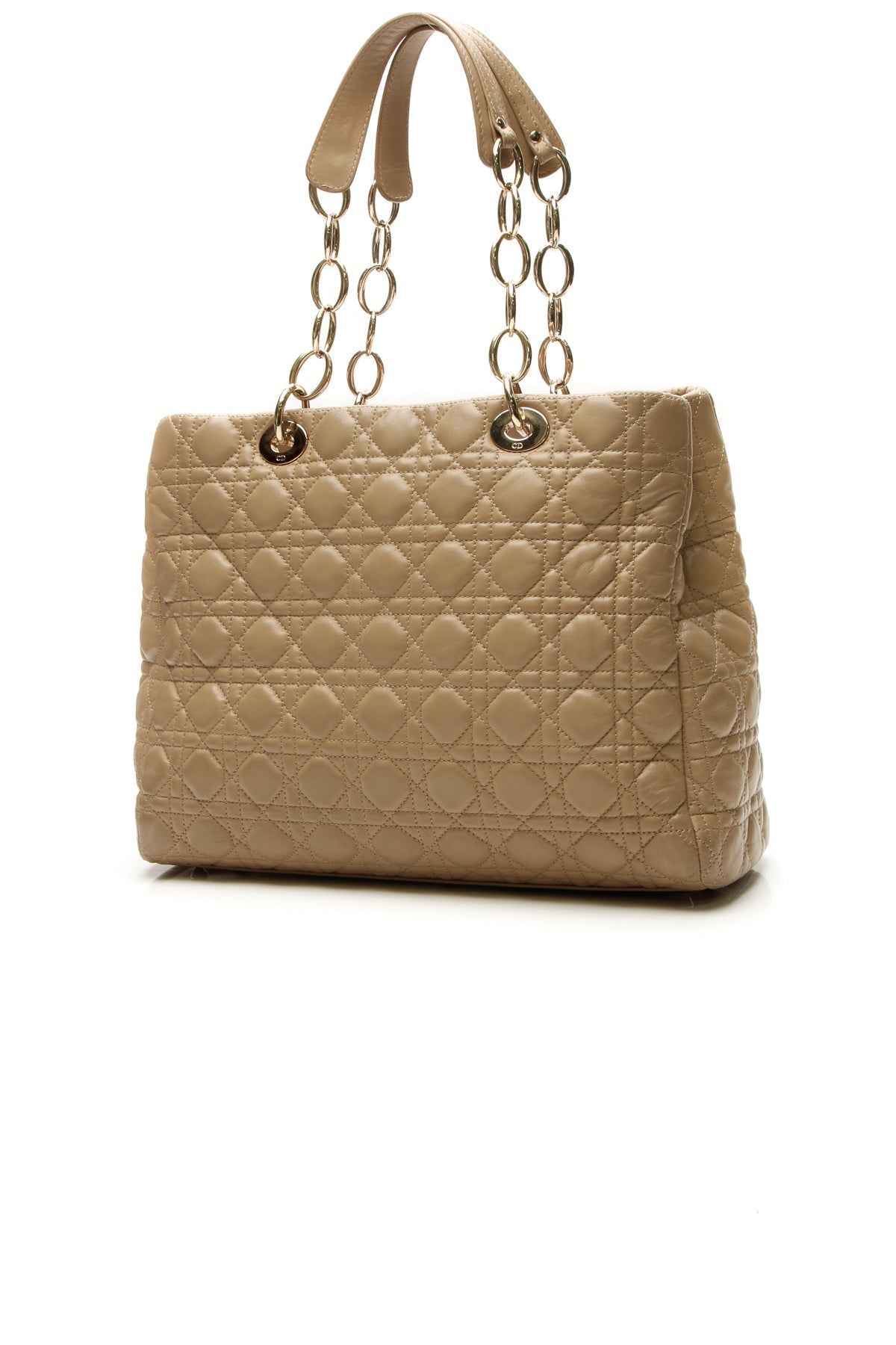 Cannage Large Shopping Tote Bag - Beige - image 3