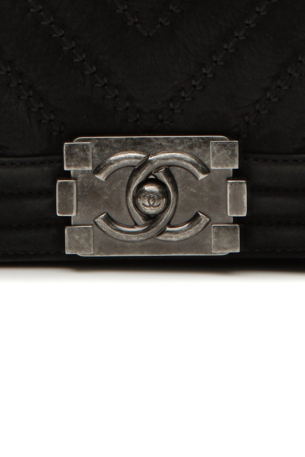 Chevron Old Medium Boy Bag - Black - image 7