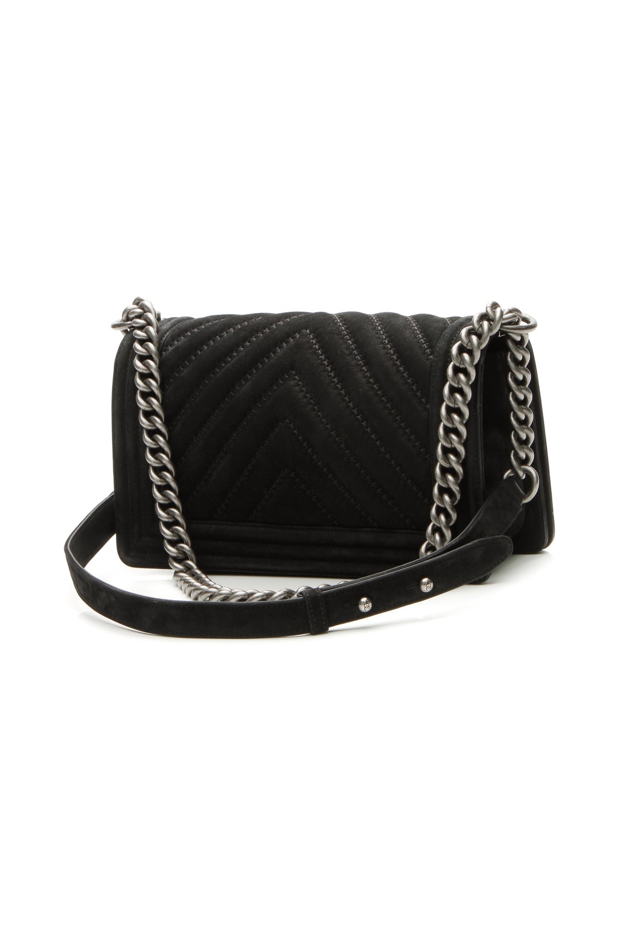 Chevron Old Medium Boy Bag - Black - image 3