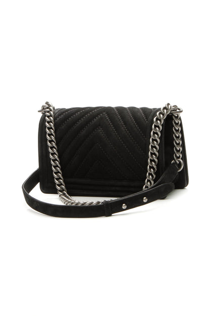 Chevron Old Medium Boy Bag - Black - image 3