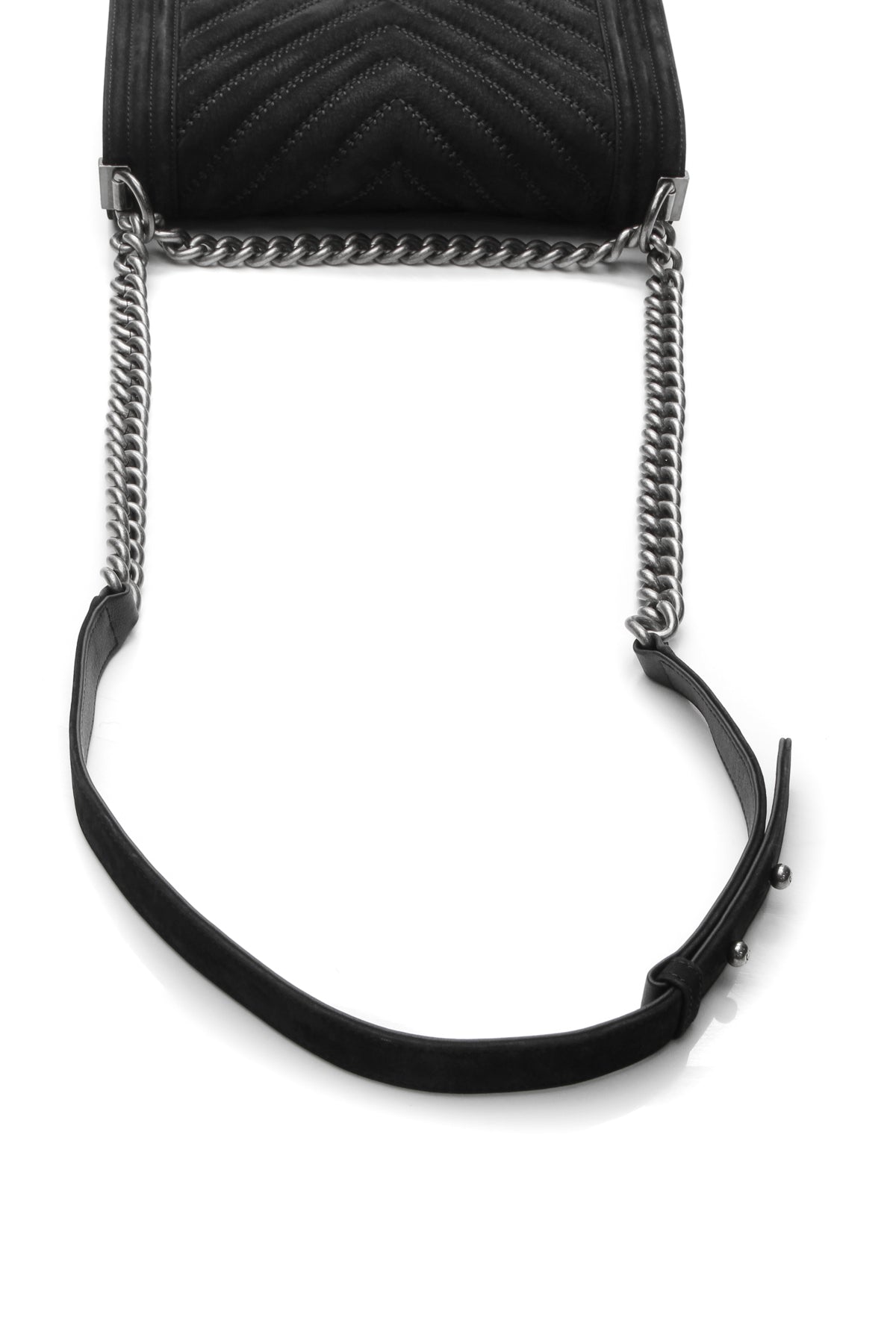 Chevron Old Medium Boy Bag - Black - image 6
