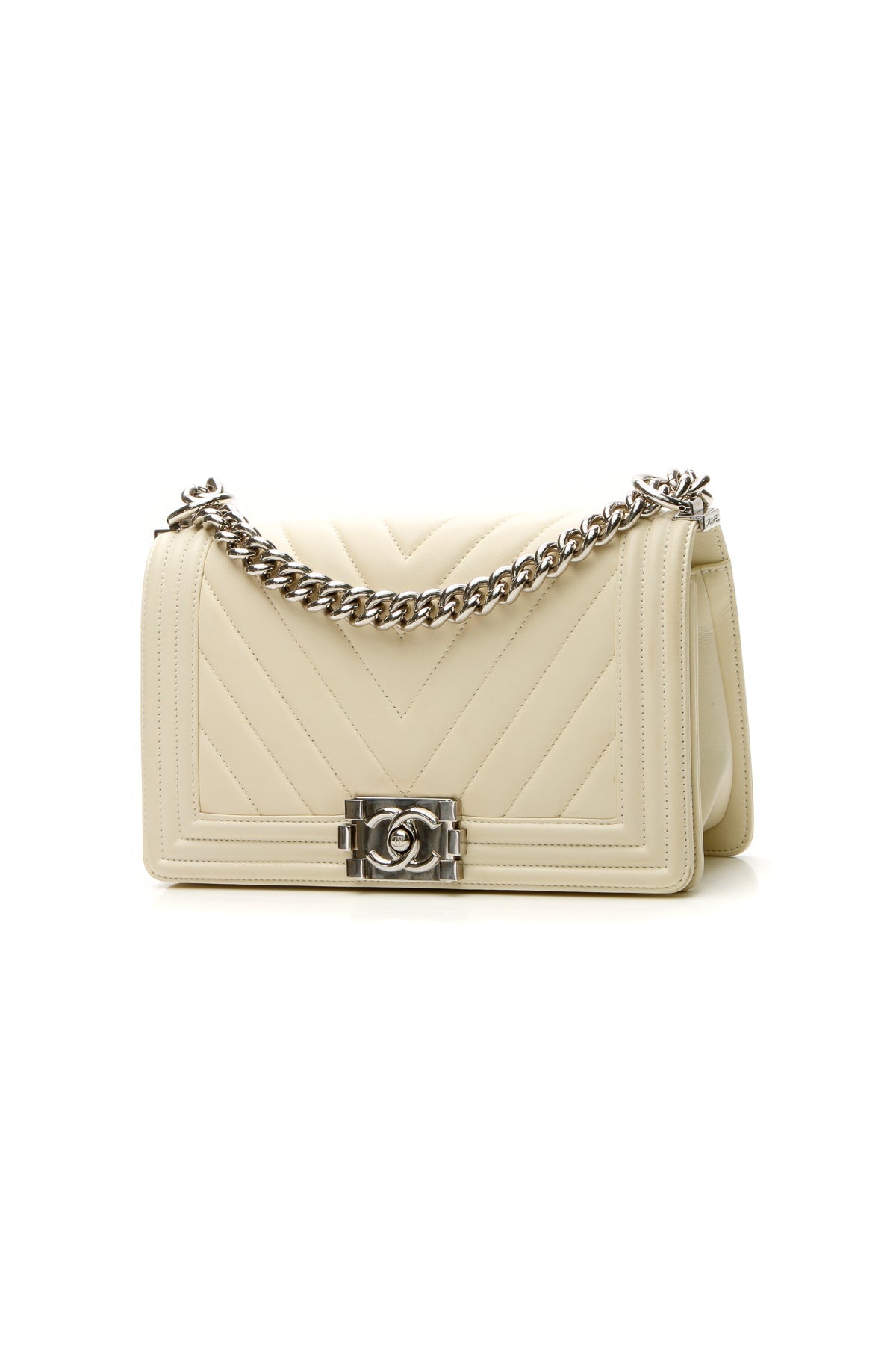 Chevron Old Medium Boy Bag - Ivory - image 1