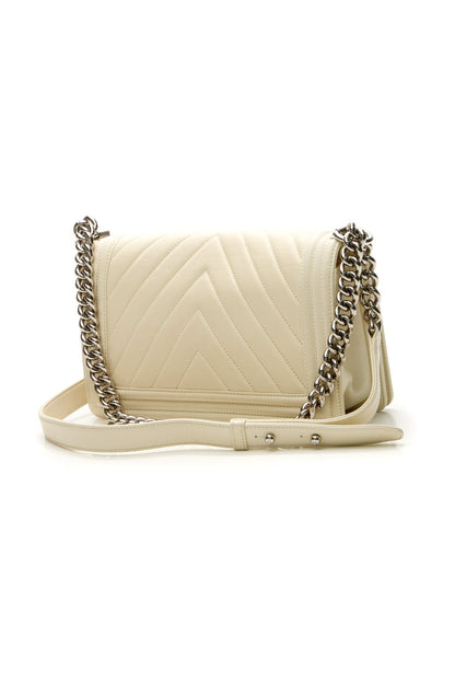 Chevron Old Medium Boy Bag - Ivory - image 3