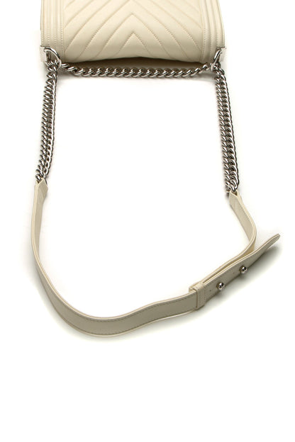 Chevron Old Medium Boy Bag - Ivory - image 7