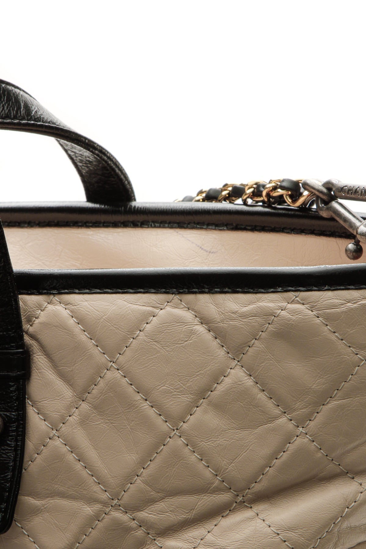 Gabrielle Large Shopping Tote Bag - Beige/Black - image 8
