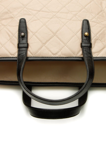 Gabrielle Large Shopping Tote Bag - Beige/Black - image 7