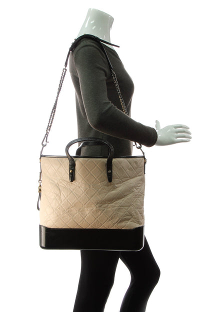 Gabrielle Large Shopping Tote Bag - Beige/Black - image 2