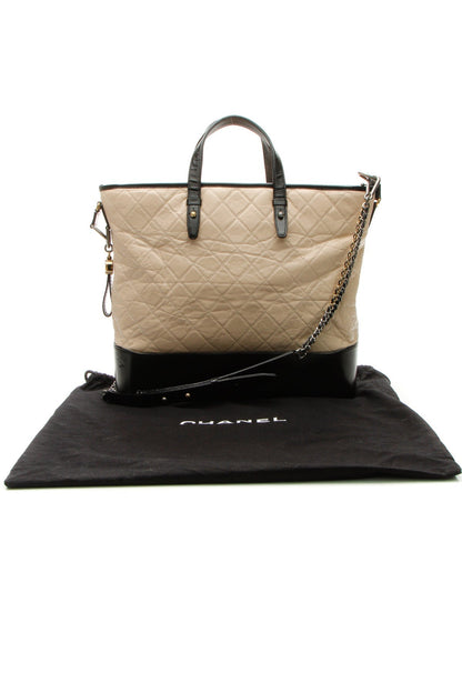 Gabrielle Large Shopping Tote Bag - Beige/Black - image 12