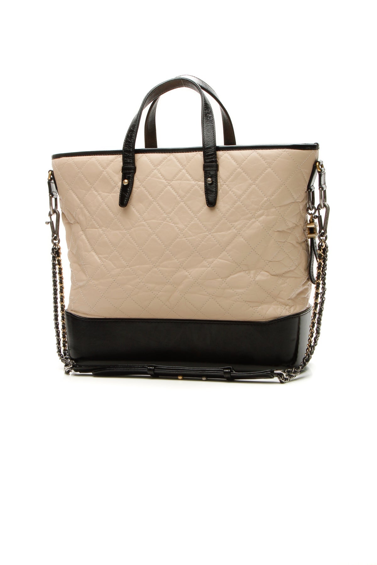 Gabrielle Large Shopping Tote Bag - Beige/Black - image 3