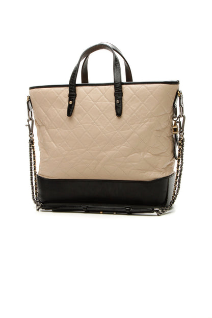 Gabrielle Large Shopping Tote Bag - Beige/Black - image 3