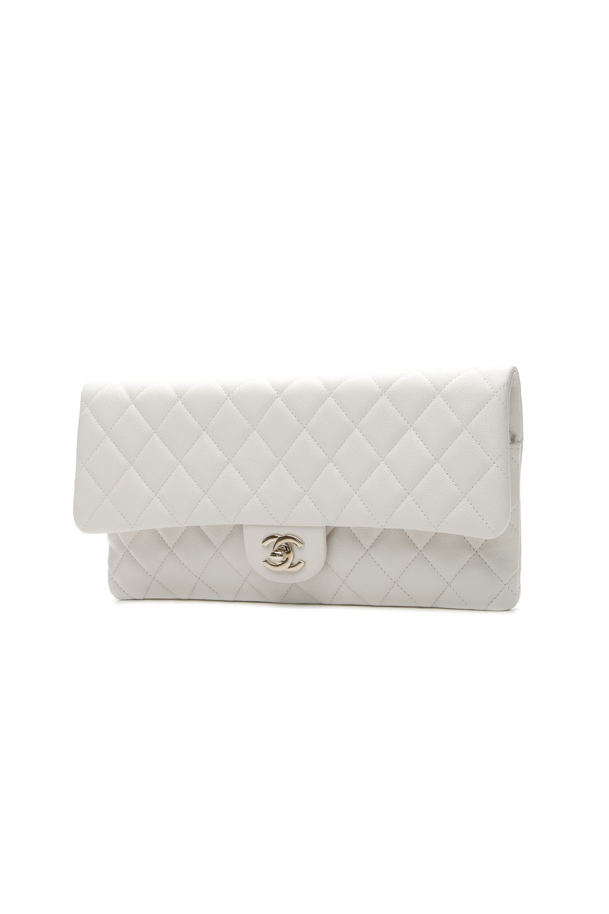 Classic Flap Clutch Bag - White - image 1
