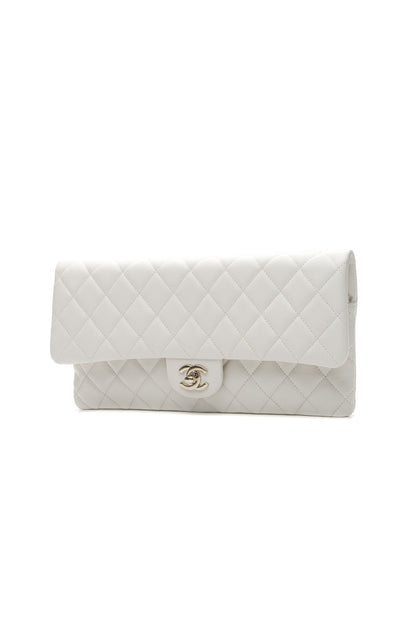 Classic Flap Clutch Bag - White - image 1