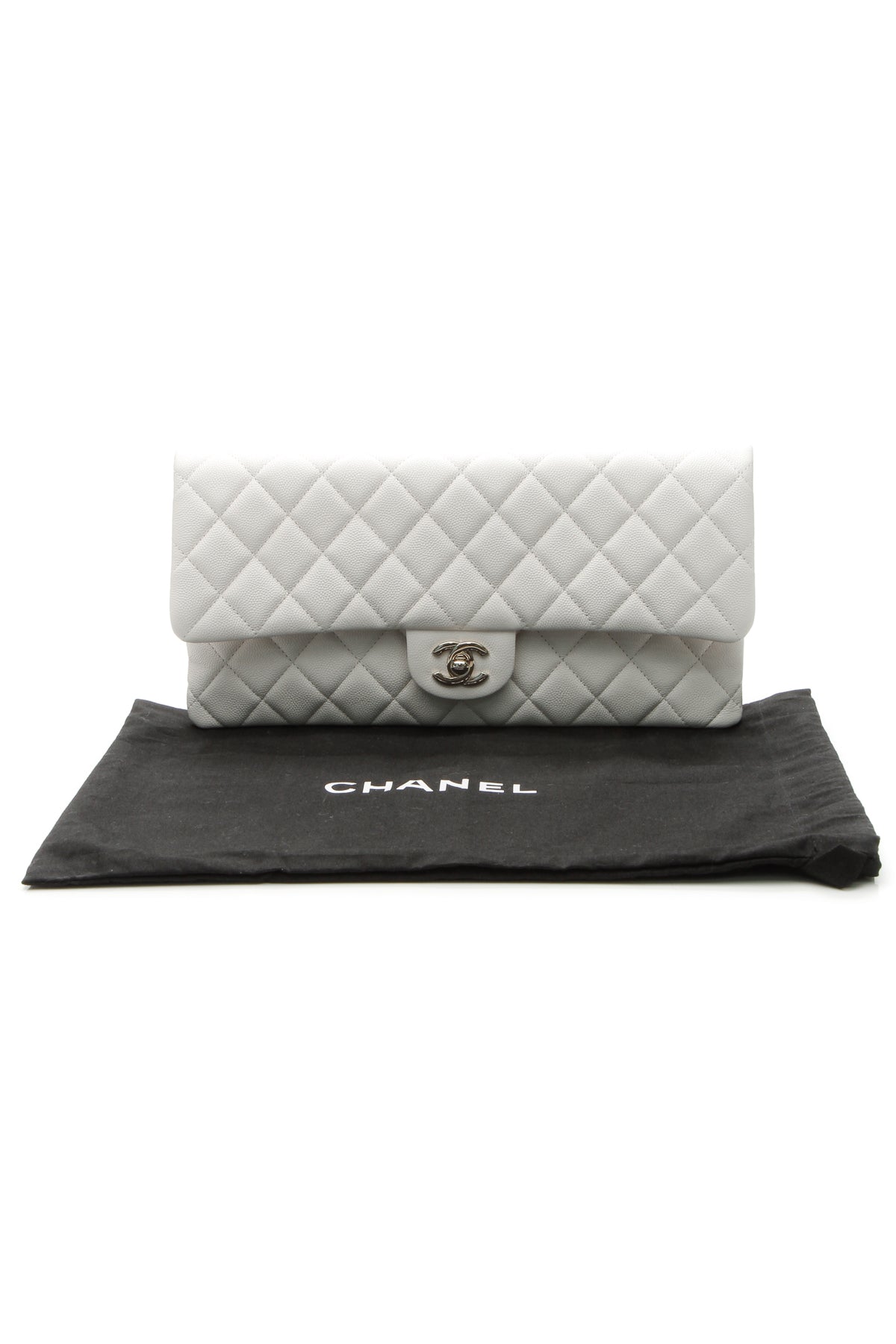 Classic Flap Clutch Bag - White - image 10