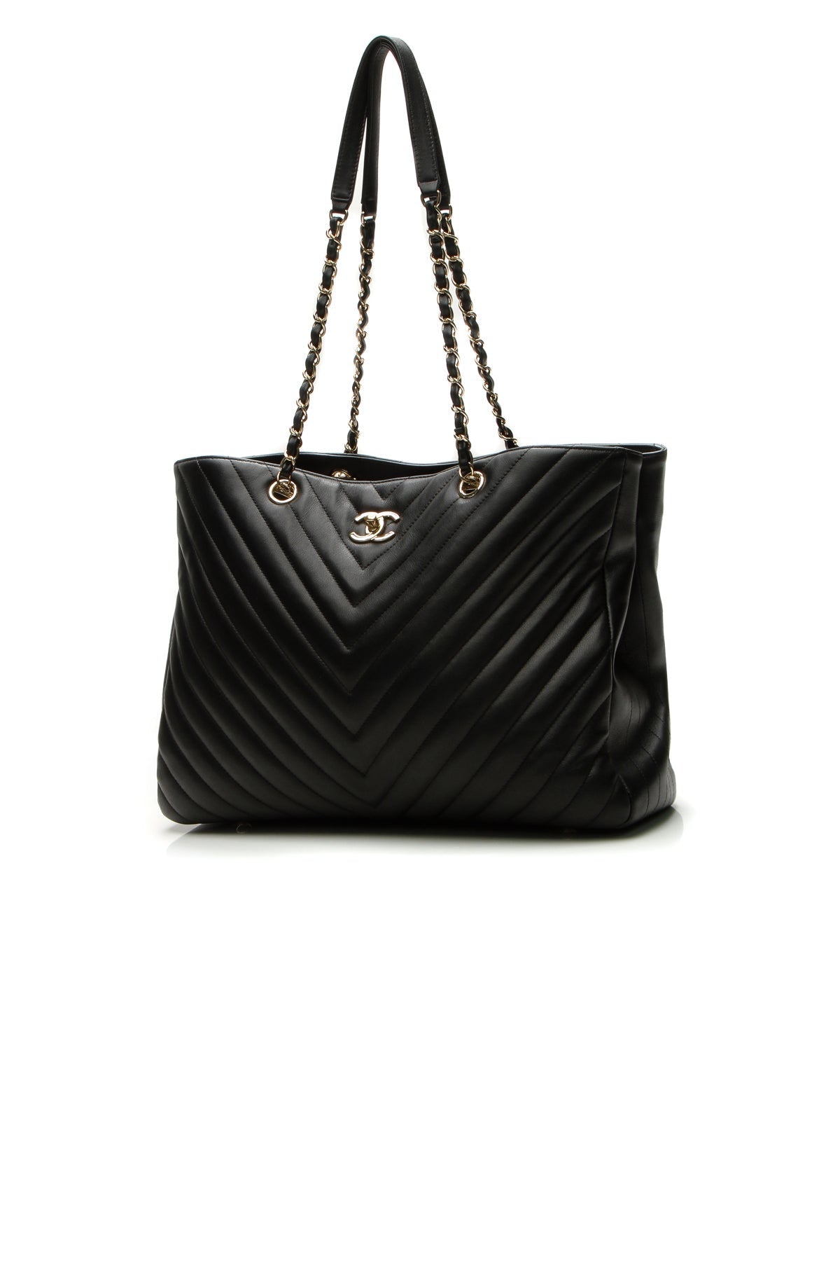 Chevron Tote Bag - Black - image 1
