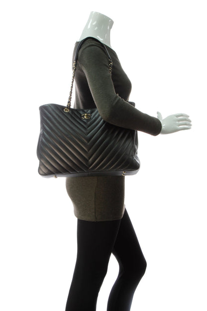 Chevron Tote Bag - Black - image 2
